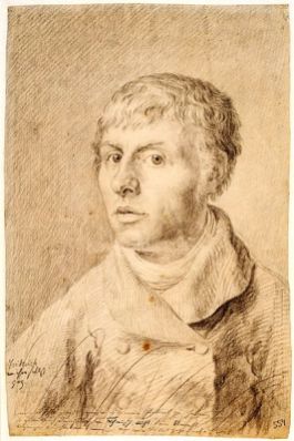 Caspar David Friedrich, Autoportrait, 1800, 42 × 27.6 cm, Statens Museum, Kunst.